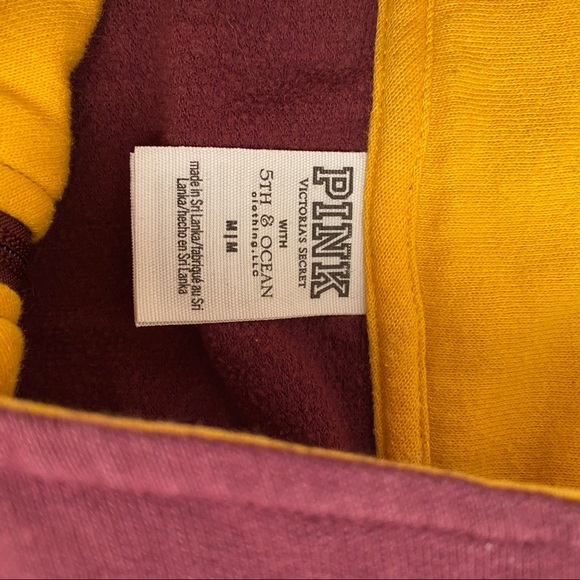 Victoria’s Secret PINK Minnesota Gophers burgundy gold quarter zip pullover - Picture 4 of 7